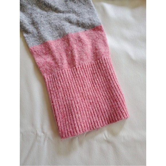 JOE FRESH • Striped Pink & Grey Crewneck Sweater - Picture 5 of 7